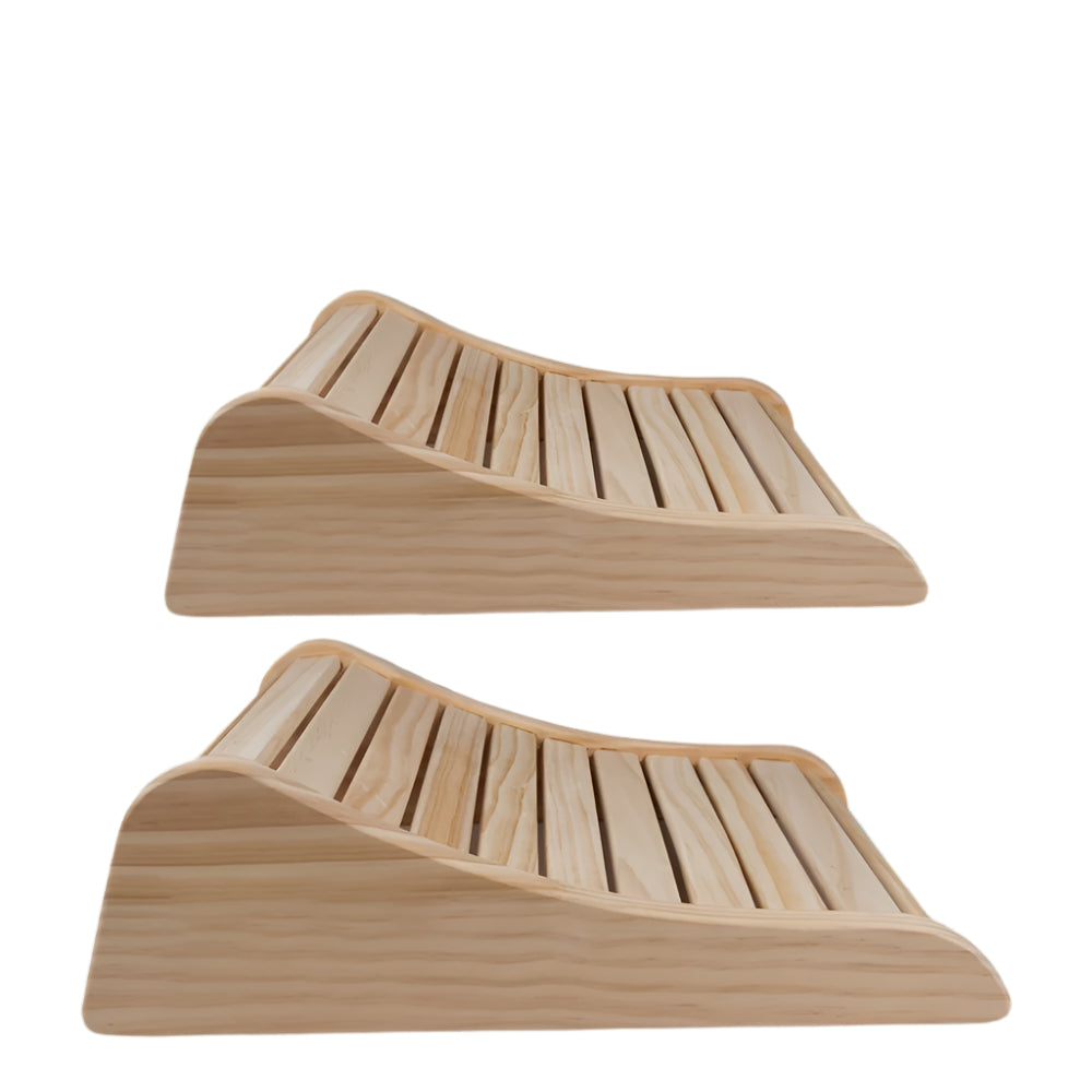 Pine Wood Sauna Headrest Ergonomic Spa Pillow Set-0