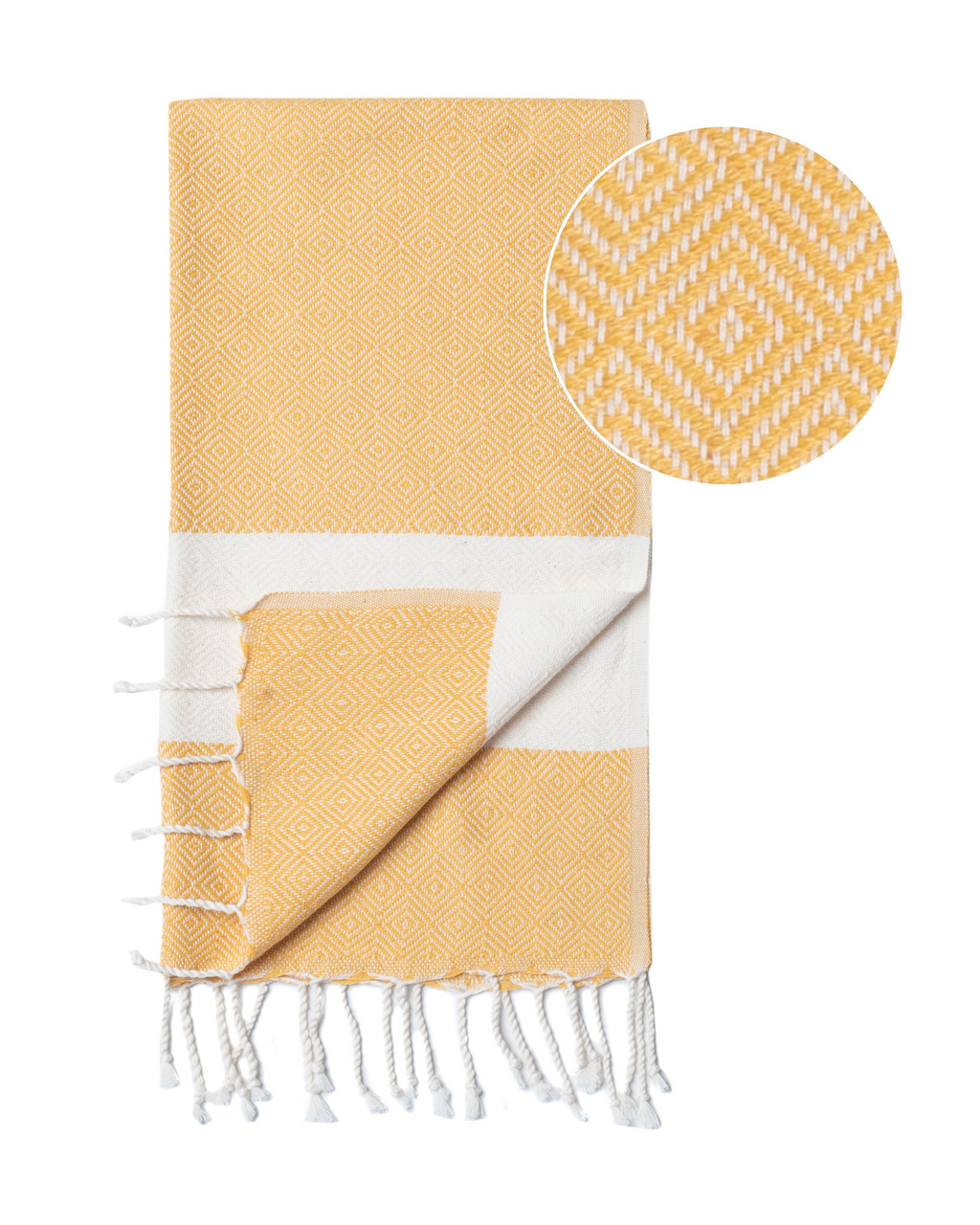 DIAMANT Hammam Towel, Beach Towel, Pestemal - Yellow-2